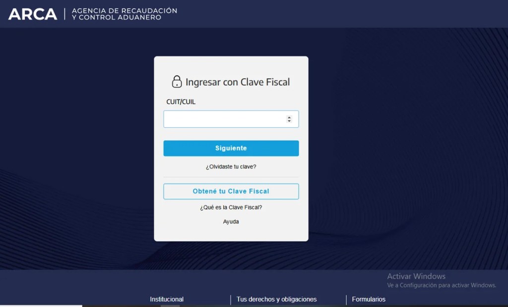 ARCA actualizó la portada de su página&nbsp;web