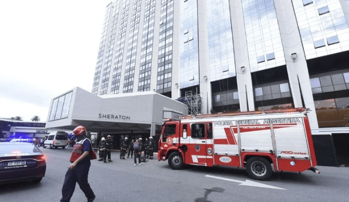 Incendio en el Park Hotel del Sheraton en&nbsp;Retiro
